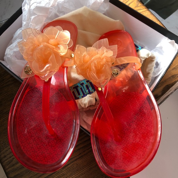 tory burch jelly flower sandals